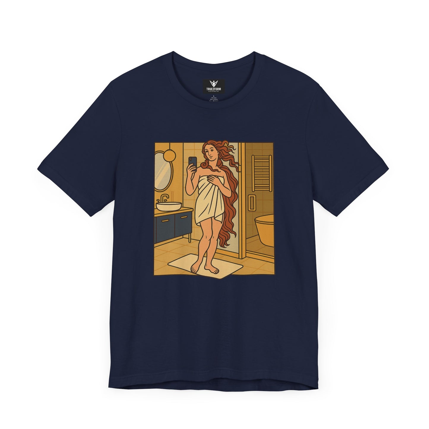 Birth of Venus Bathroom Selfie - Modern Muse Art Tee