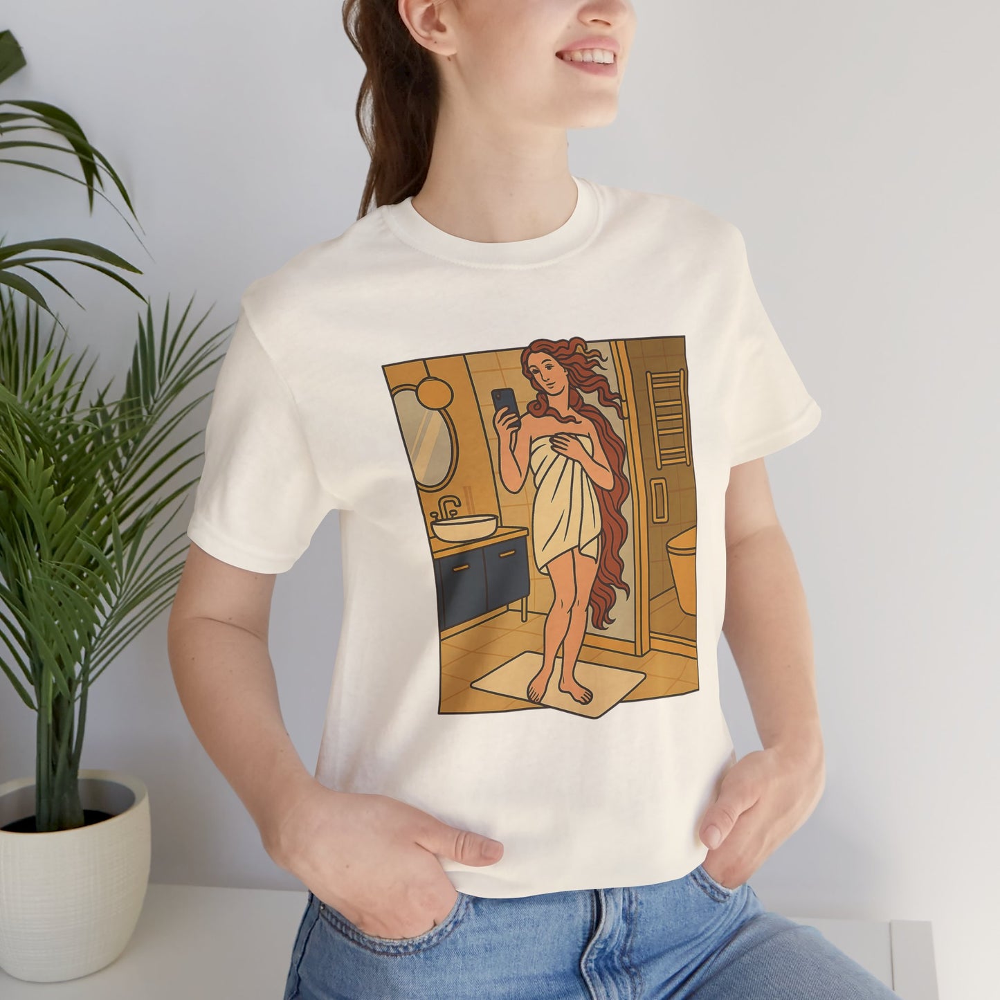 Birth of Venus Bathroom Selfie - Modern Muse Art Tee