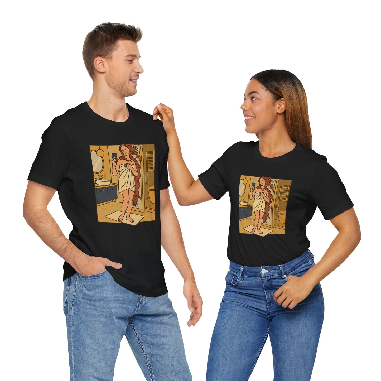 Birth of Venus Bathroom Selfie - Modern Muse Art Tee