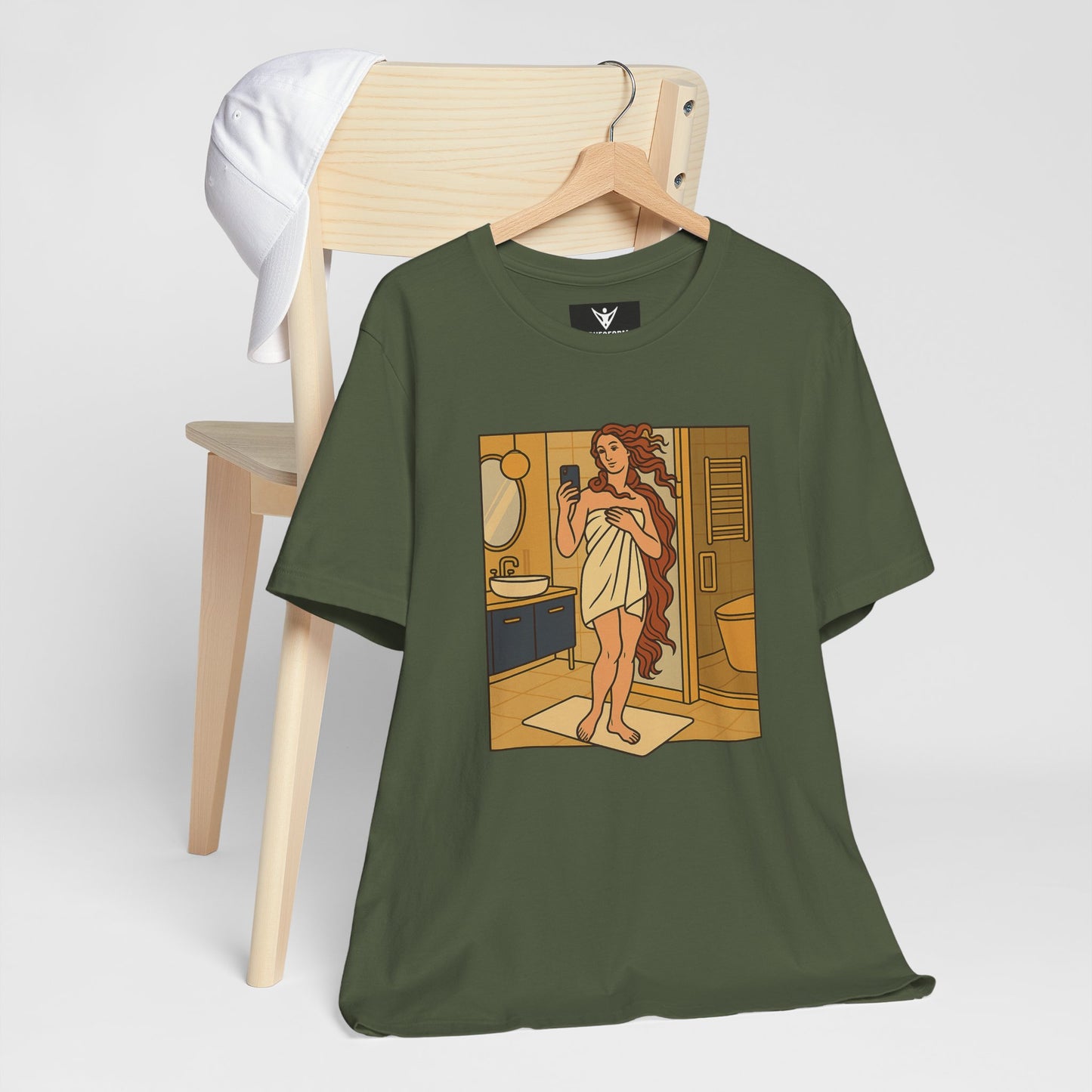 Birth of Venus Bathroom Selfie - Modern Muse Art Tee
