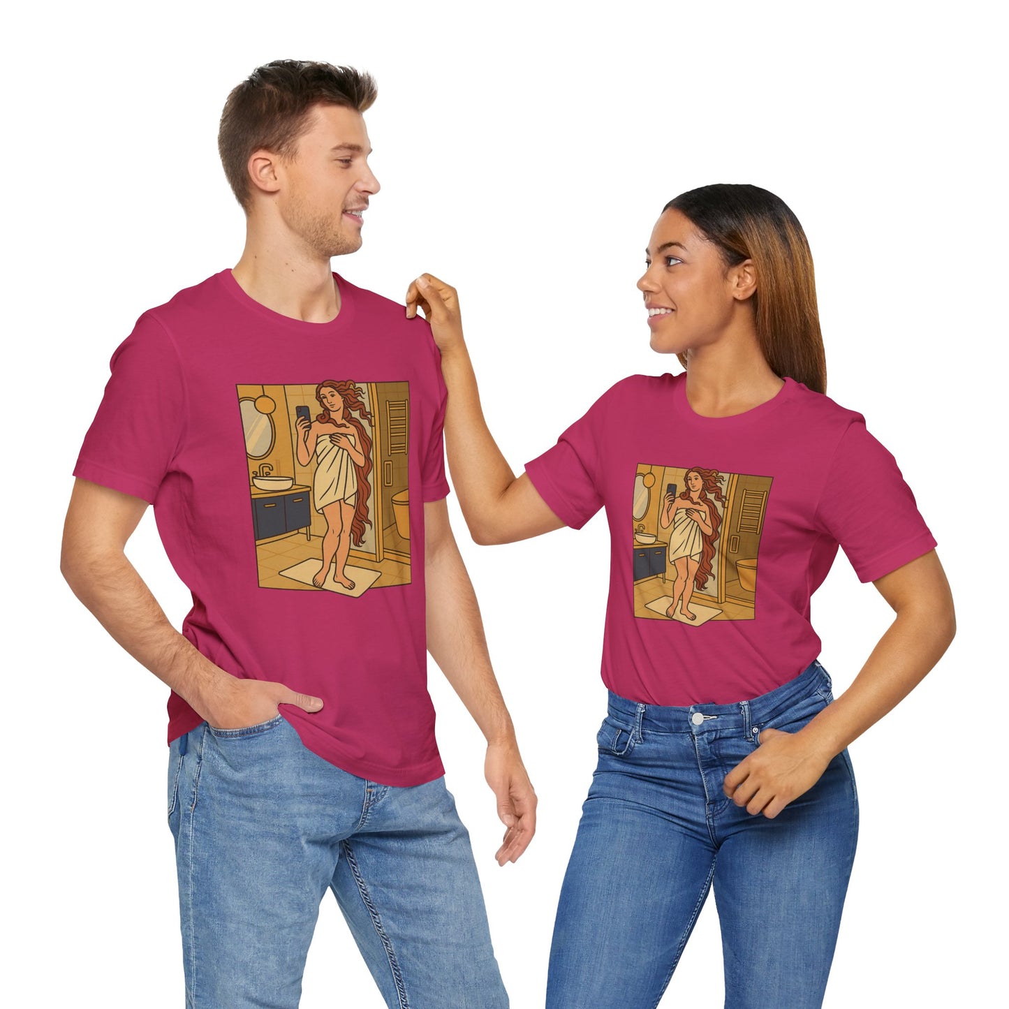 Birth of Venus Bathroom Selfie - Modern Muse Art Tee