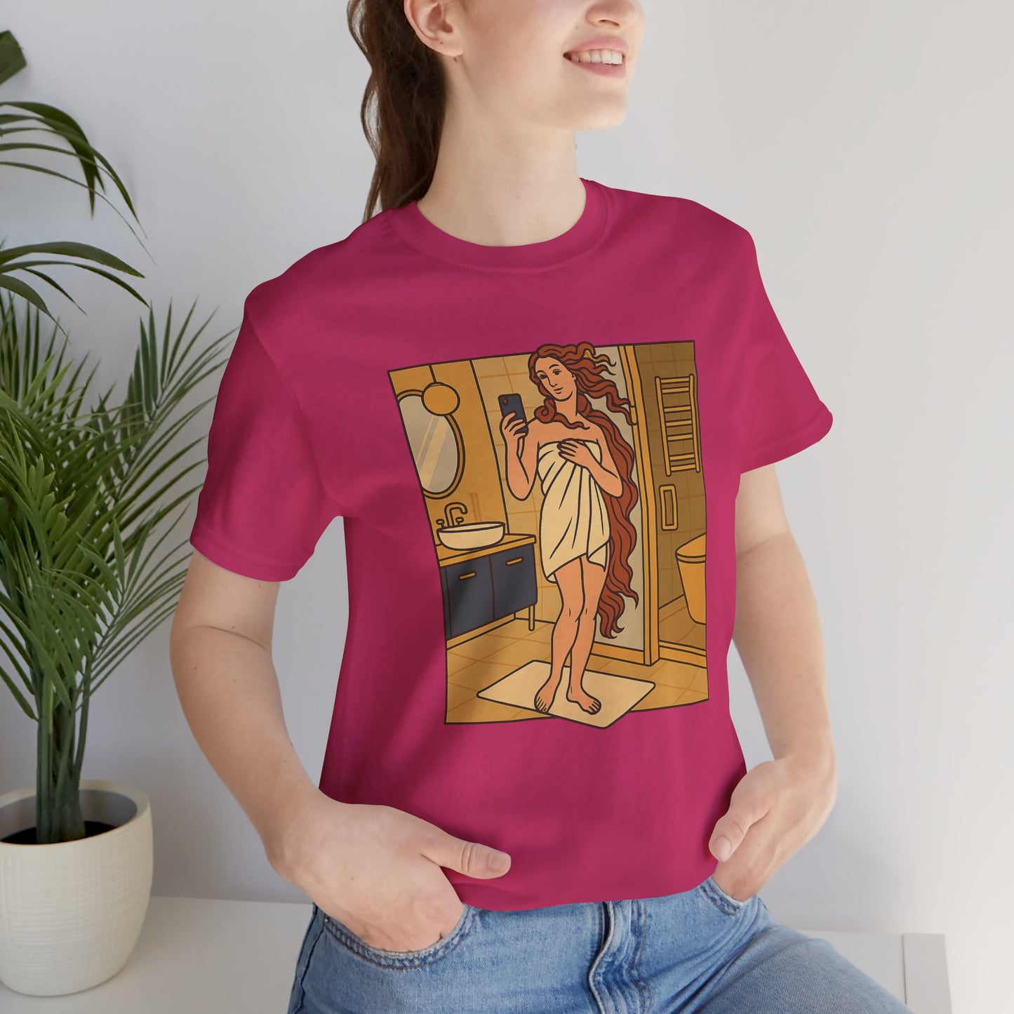 Birth of Venus Bathroom Selfie - Modern Muse Art Tee