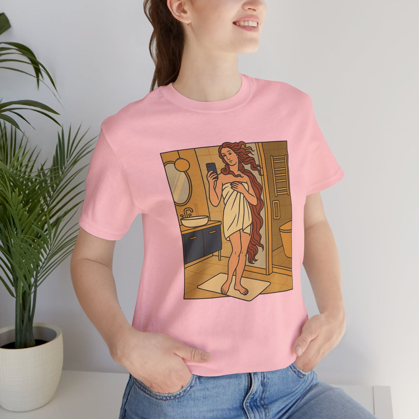 Birth of Venus Bathroom Selfie - Modern Muse Art Tee