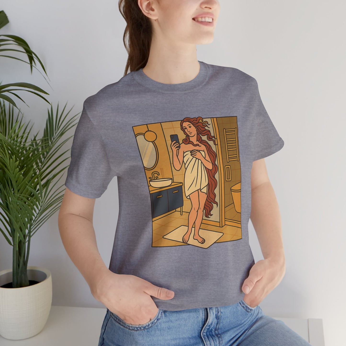 Birth of Venus Bathroom Selfie - Modern Muse Art Tee