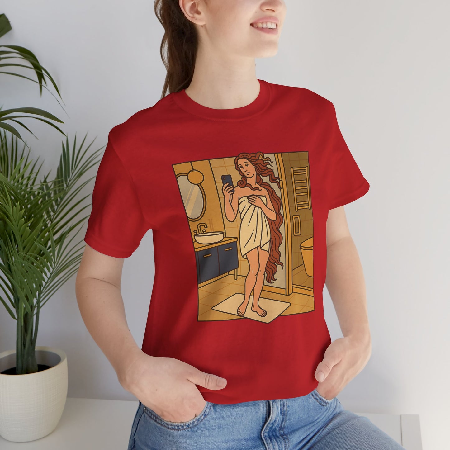 Birth of Venus Bathroom Selfie - Modern Muse Art Tee